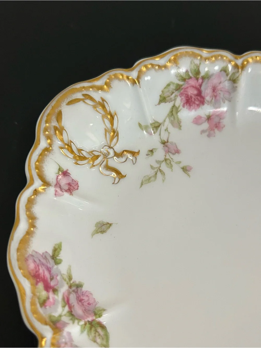 🔻🔻🔻sale Antique Haviland & Co. Limoges 12” Double Gold Oval Serving Platter